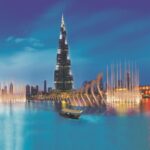 The Dubai Fountain Lake Ride in United Arab Emirates