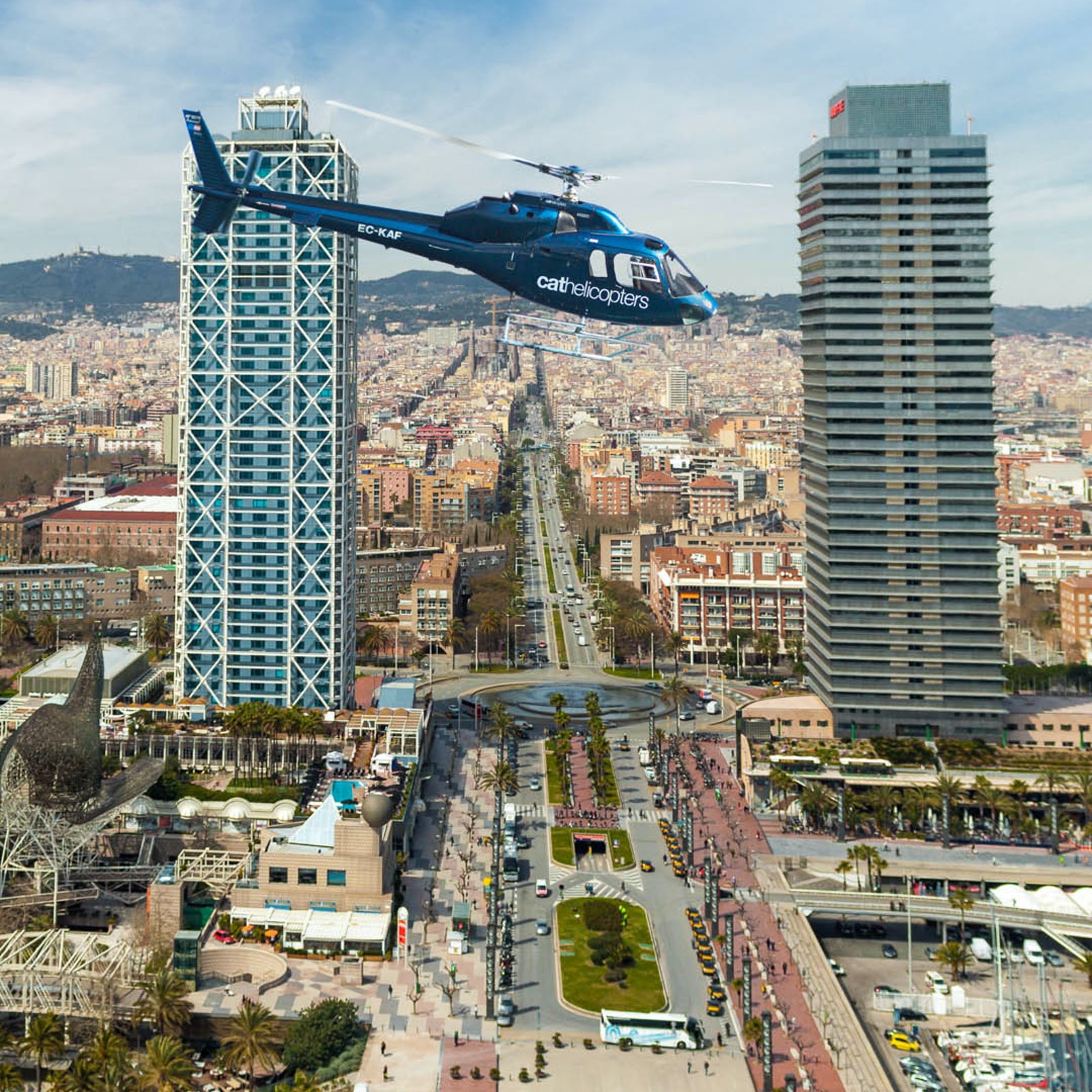 Barcelona Coast Helicopter Flight in Spain