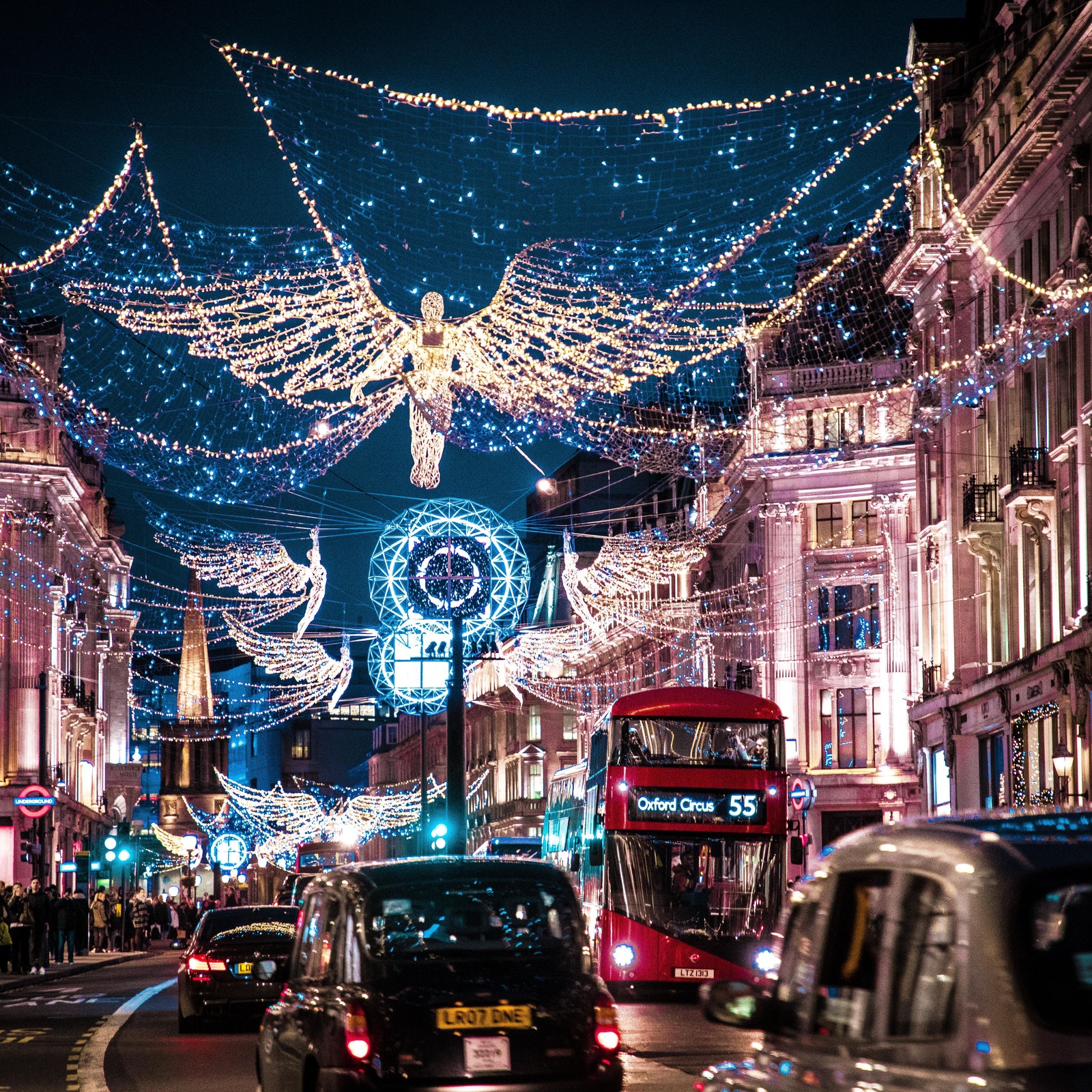 Christmas Light Experience of London on Vintage Open Top Routemaster in United Kingdom