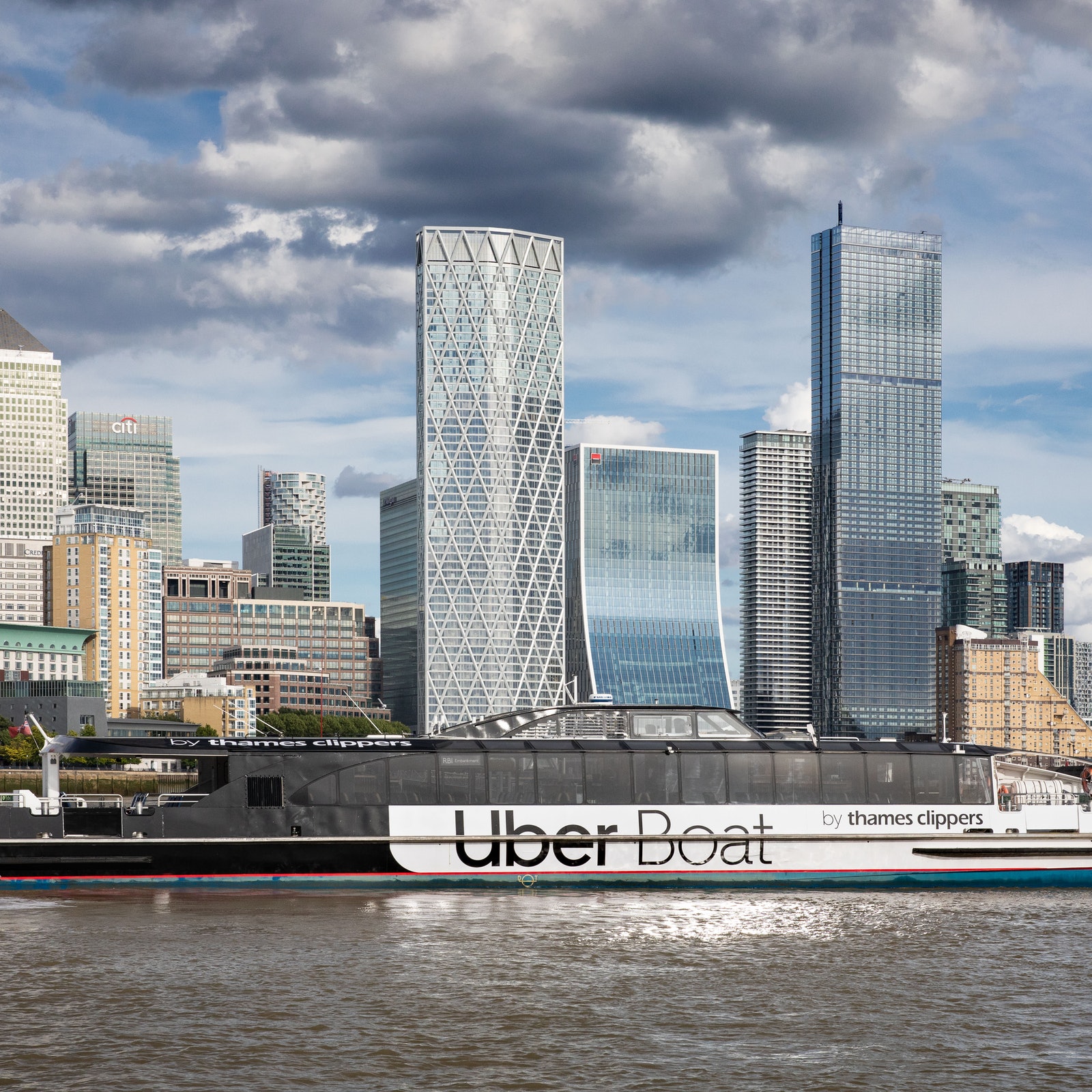 Single Uber Boat by Thames Clippers journey and Emirates Air Line Cable Car in United Kingdom